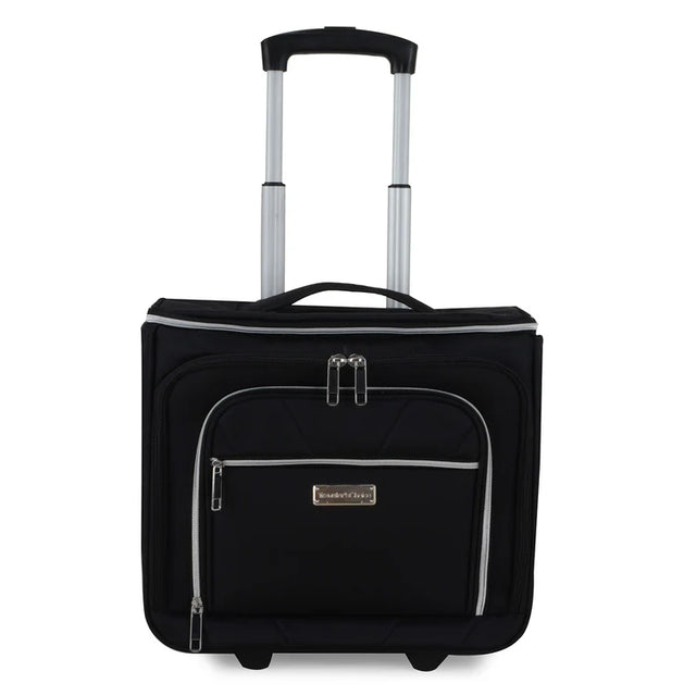 Black wheeled carry on/luggage for travel