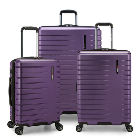 Purple wheeled luggage/carry on for travel
