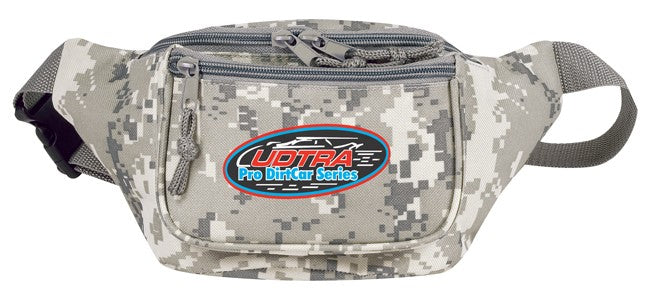 Digital Camo Poly Three Zipper Fanny Pack