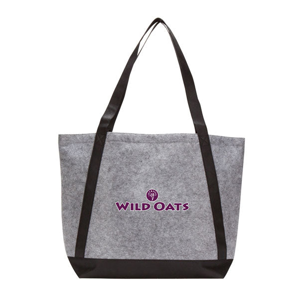 Felt Tote With Contrast Color Strap