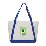Felt Tote With Contrast Color Strap