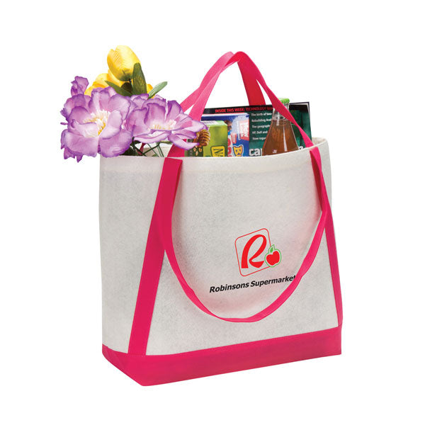 Felt Tote With Contrast Color Strap