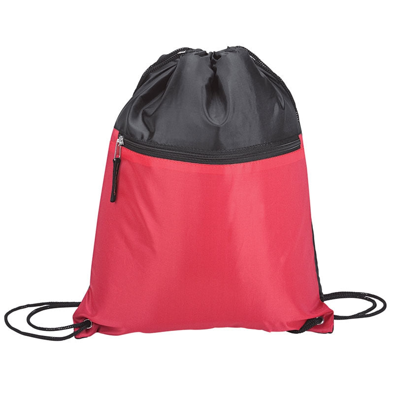 Drawstring Sports Bag With Zip Pocket