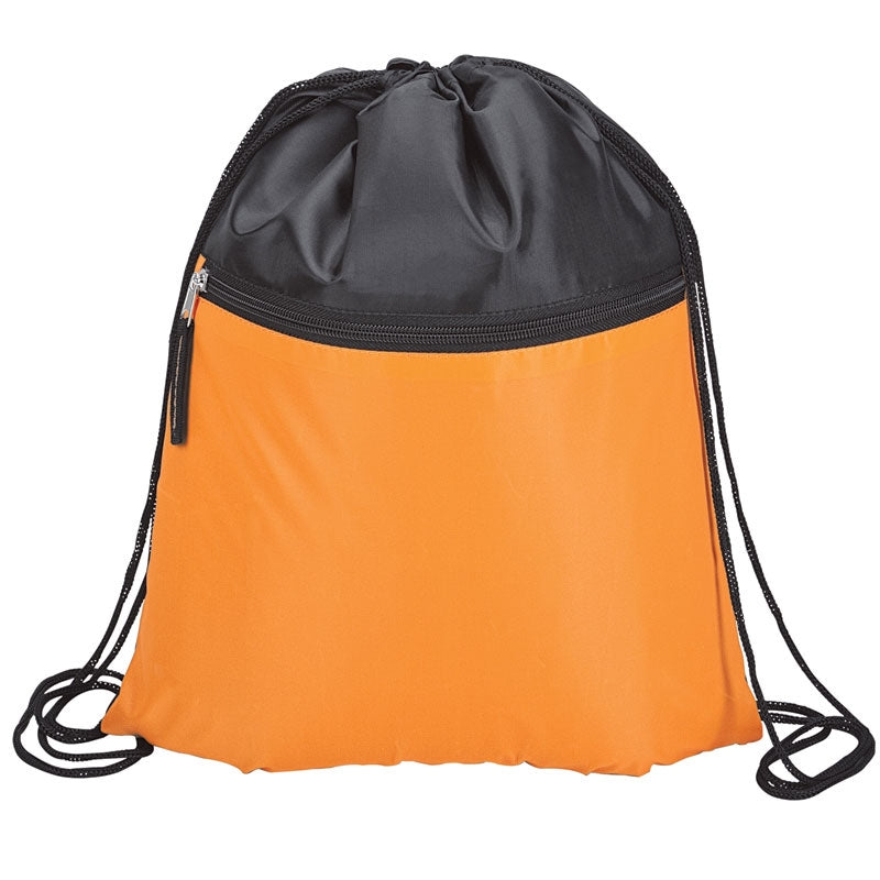 Drawstring Sports Bag With Zip Pocket