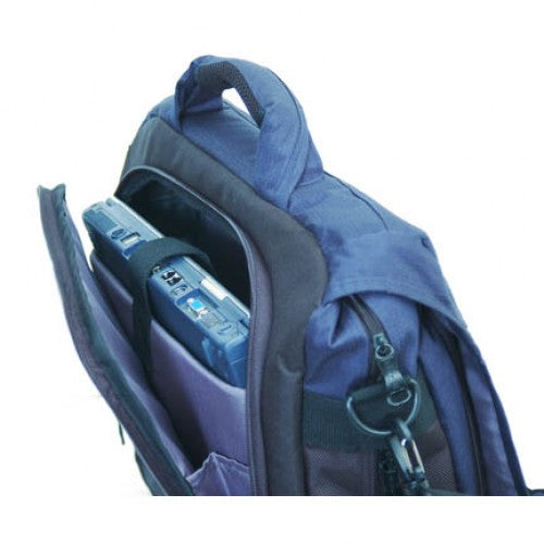 blue laptop messenger bag