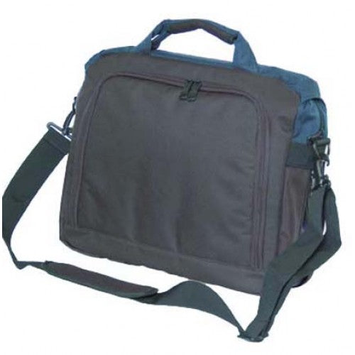 Gray and blue laptop messenger bags