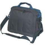 Gray and blue laptop messenger bags