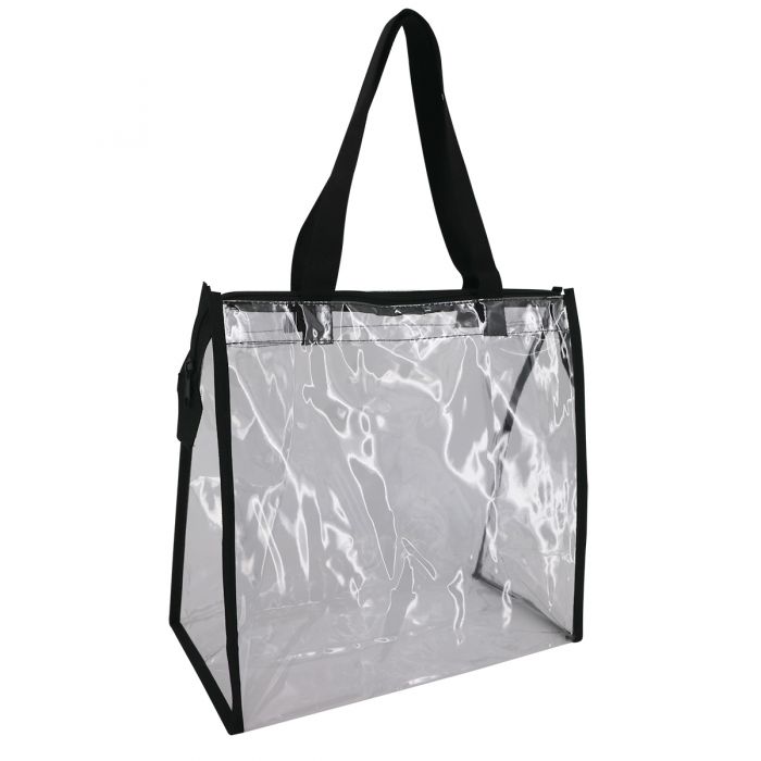Clear Zippered Tote w/ Full Gusset