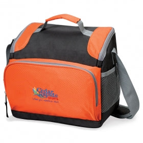Orange and black cooler bag 10 can capacity