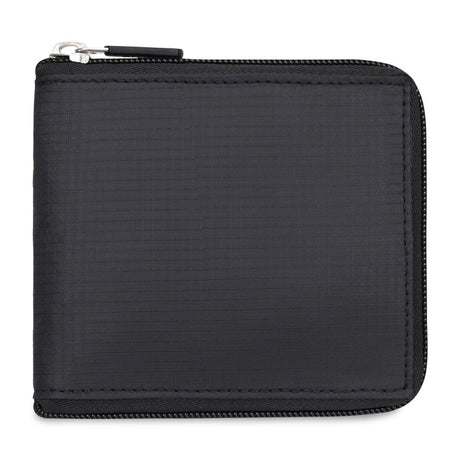 Black zippered wallet in USA