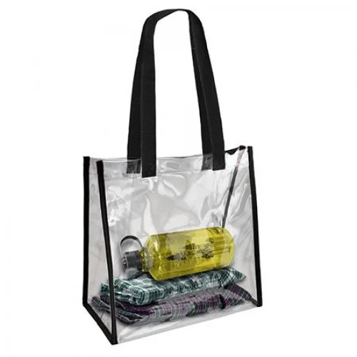 Custom Clear Vinyl Travel Size Cosmetic Bag - Clear Tote Bags With Your  Logo - HP1110