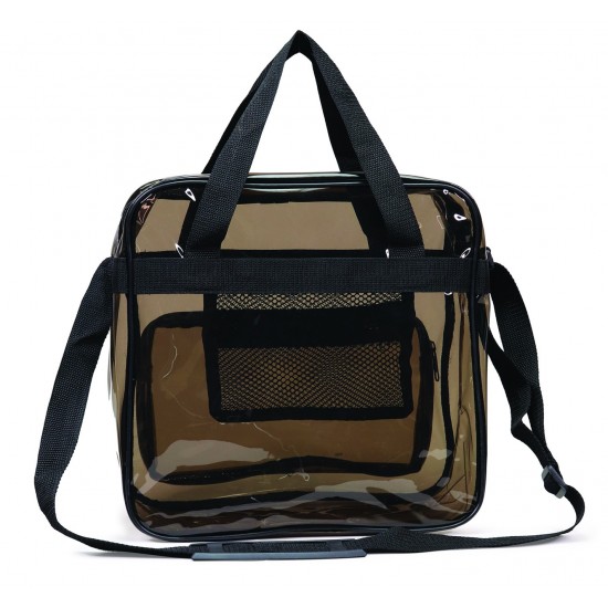 Transparent Black Messenger Bag by Duffelbags.com