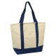 Deluxe Zippered Cotton Canvas Tote Bag by Duffelbags.com