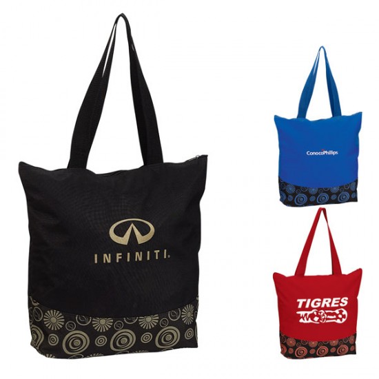 Zippered Color Pop Tote by Duffelbags.com